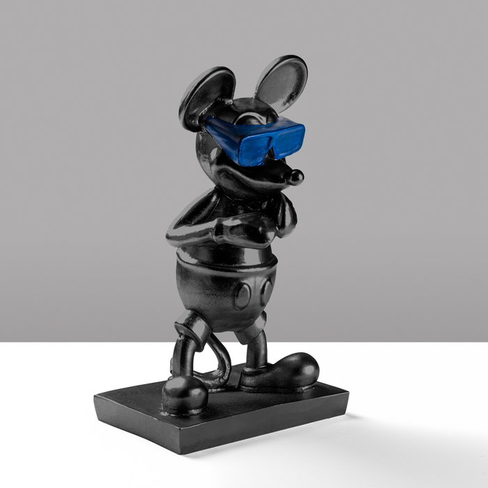 Aberto Design Souris-4 Objeto Decorativo Negro y Azul Aberto Design Souris-4 Objeto Decorativo Negro y Azul